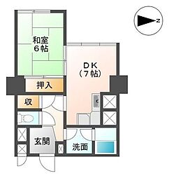 ネオプラザ北仙台 5階1DKの間取り