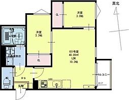 (仮称)REGALEST北仙台7 2LDKの間取図画像