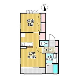 GrandEspoir長町壱番館 1LDKの間取図画像