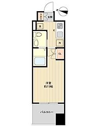 レジディア仙台上杉 1Kの間取図画像