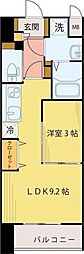 シェルグランデ六丁目南町 1LDKの間取図画像