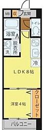 シェルグランデ泉中央 1LDKの間取図画像
