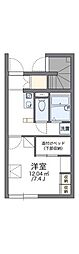 レオパレスサニーサイドハイツ 1Kの間取図画像