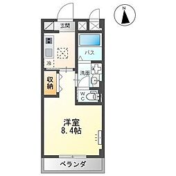 メゾン　ルミエール 1階1Kの間取り