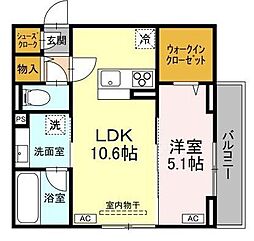 itovia青葉 1LDKの間取図画像