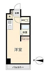 アソルティ東二番丁 ワンルームの間取図画像