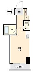 アソルティ東二番丁 ワンルームの間取図画像