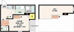 Liberte東照宮 1Kの間取図画像