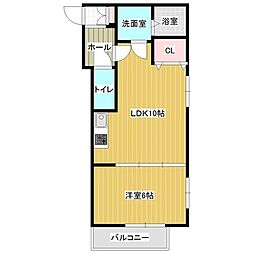 E-JAM長町 1LDKの間取図画像