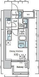 デュオフラッツ仙台木町通リネア ワンルームの間取図画像