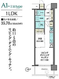 パークアクシス仙台 1LDKの間取図画像