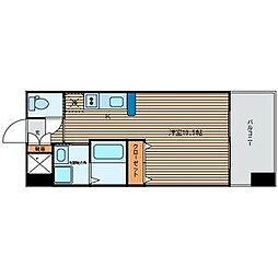 スクエア泉中央 7階ワンルームの間取り