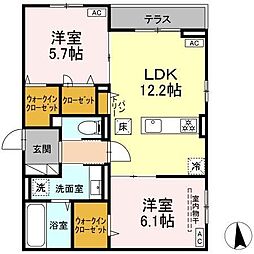 間取図画像 2LDK