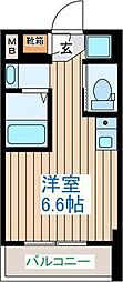 令和ライフ北目町 6階ワンルームの間取り