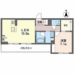 Terrace米ケ袋 1LDKの間取図画像