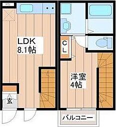 Hau’oli 1階1LDKの間取り