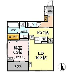CLASSEUM仙台小田原 IV 1LDKの間取図画像