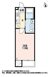 タマリンド長町 3階1Kの間取り