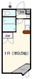 プランドビル八幡2 ワンルームの間取図画像