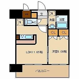 アルティザ仙台花京院 6階1LDKの間取り