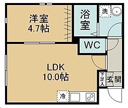仮称八木山本町2丁目新築アパート 1階1LDKの間取り