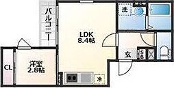 ソルテ二軒茶屋 102 1階1LDKの間取り