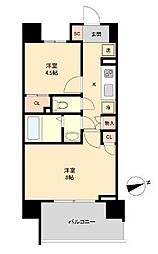 ＨＦ仙台長町レジデンス 6階2Kの間取り