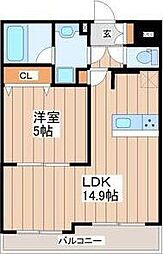 LUANA・AIR・RESIDENCE五橋 1LDKの間取図画像
