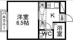 レスポワール幸町 1Kの間取図画像