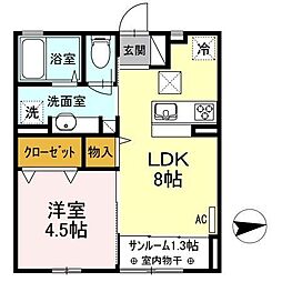間取図画像 1LDK