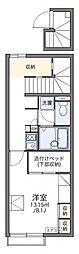 レオパレスガーデンフォレスト 1Kの間取図画像
