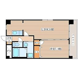 パームクレスト高森 1LDKの間取図画像