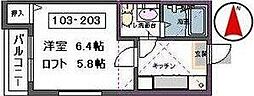 グリーンハイツ 1Kの間取図画像