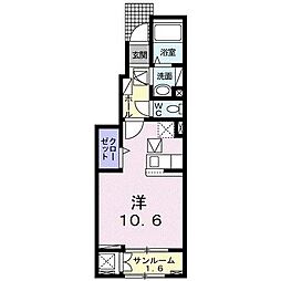 カーサ・アルバ ワンルームの間取図画像