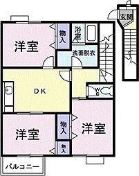 間取図画像 3DK