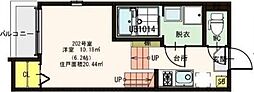 ハーモニーテラス栄2 1Kの間取図画像