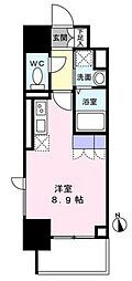 渡幸ベルメゾン五橋 ワンルームの間取図画像