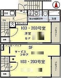 PreciousCourt 1Kの間取図画像