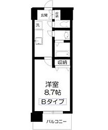 アーバンフラッツ長町 1Kの間取図画像