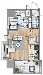 アイセレブ高砂ベネフィス 1Kの間取図画像