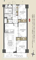 新武蔵野スカイハイツ 3LDKの間取図画像
