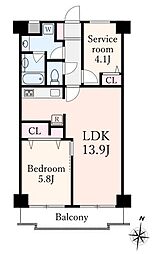 ニックアーバンプラザ天王町 1SLDKの間取図画像