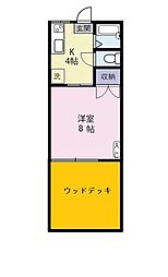 コーポフォーリーブズ 1Kの間取図画像