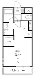 ララヒルズPART1 ワンルームの間取図画像