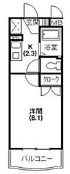 プチメゾンK 1Kの間取図画像