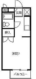 サンアベニュー富塚2 1Kの間取図画像
