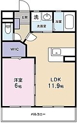 マンションさくら通り 1LDKの間取図画像