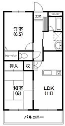 フェリス南平 2LDKの間取図画像