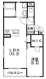 カームパーチ 1LDKの間取図画像