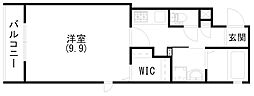 スマートレジデンス砂山 1Kの間取図画像